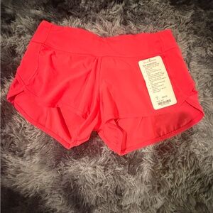 Lululemon Athletica Bright Coral Athletic Shorts